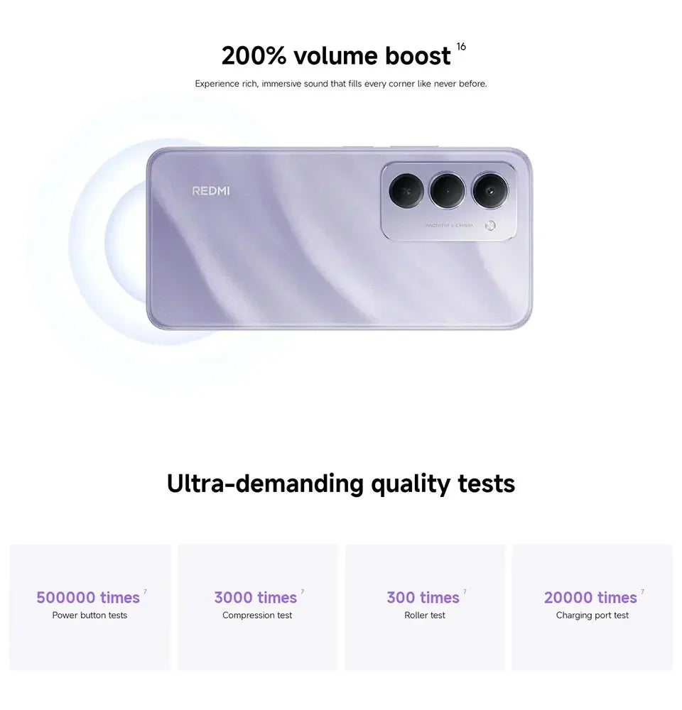 【Brand+】Redmi 15 Global Version Smartphone 6.9" 50MP 7000mAh battery 33W fast charging IP64 Snapdragon® 685 Mobile Platform