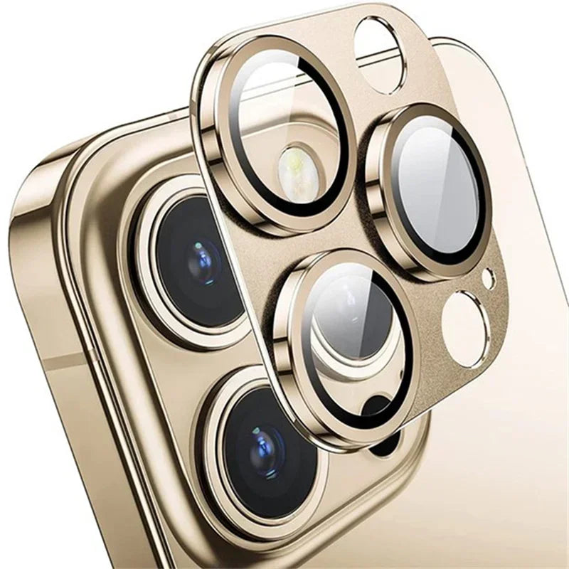 1Pcs Camera Protection Glass For IPhone 16 15 14 13 Pro Max Mini Lens Cover Glass For IPhone 15 14 16 Plus Lens Metal Ring Film