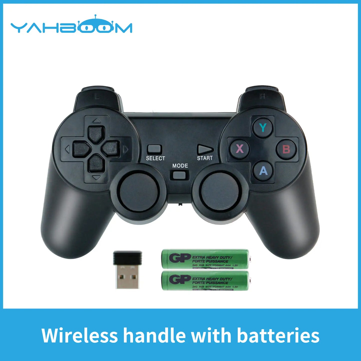 Yahboom PS2 Wired USB Wireless Game Controller Handle for ROS ROS2 Jetson Nano and Raspberry Pi Robots Kit Remote Control APP