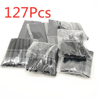 1600/127pcs Heat-shrink Tubing Thermoresistant Tube Heat Shrink Wrapping Kit Electrical Connection Wire Insulation Sleeving