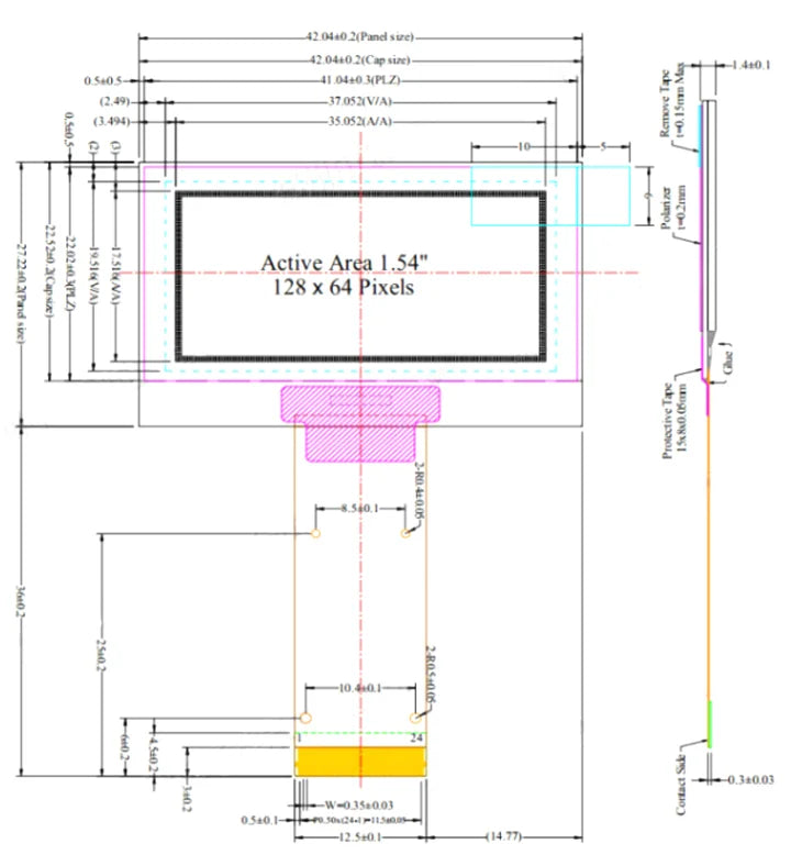 1.54 Inch OLED Module 1.54