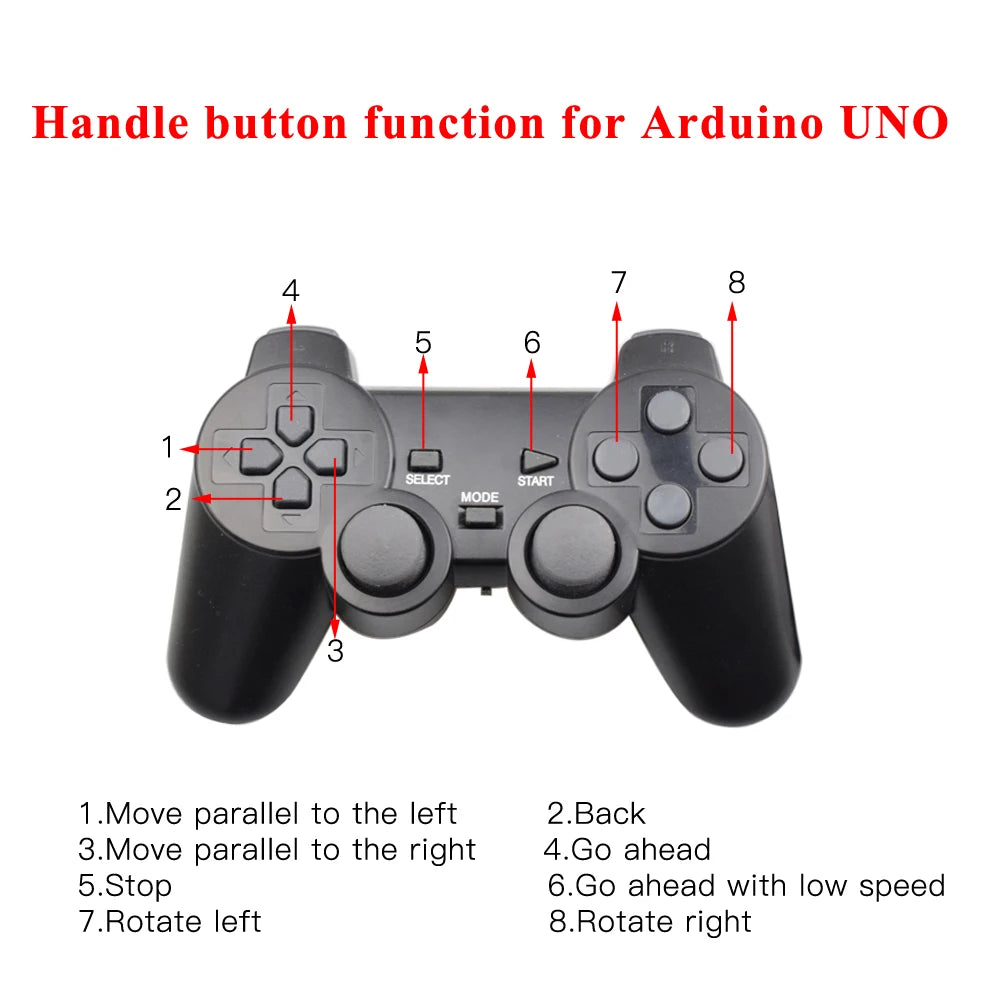 Wireless Gamepad for Arduino PS2 Handle Controller for Playstation 2 Console Joystick Double Vibration Shock Joypad Raspberry Pi