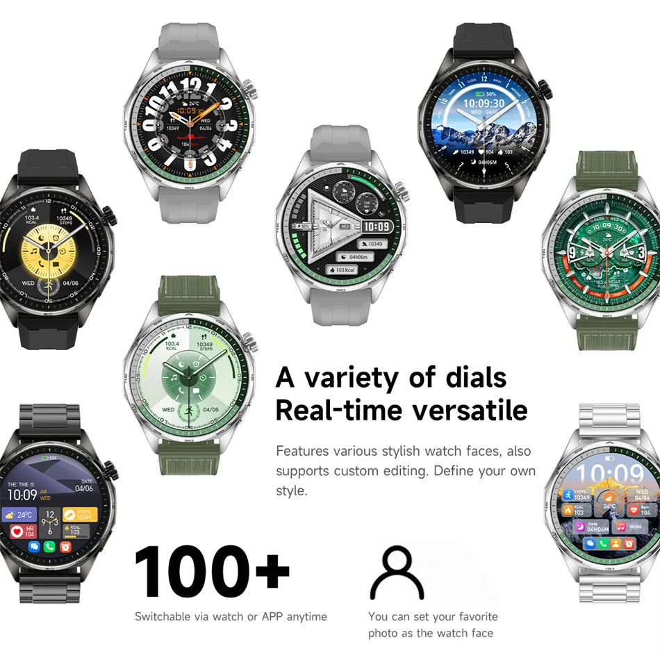 2026 New Watch 6 NFC Bluetooth Call Smart Watches Men GPS Tracking Sports Fitness IP68 Waterproof 1.53inch AMOLED Smartwatch