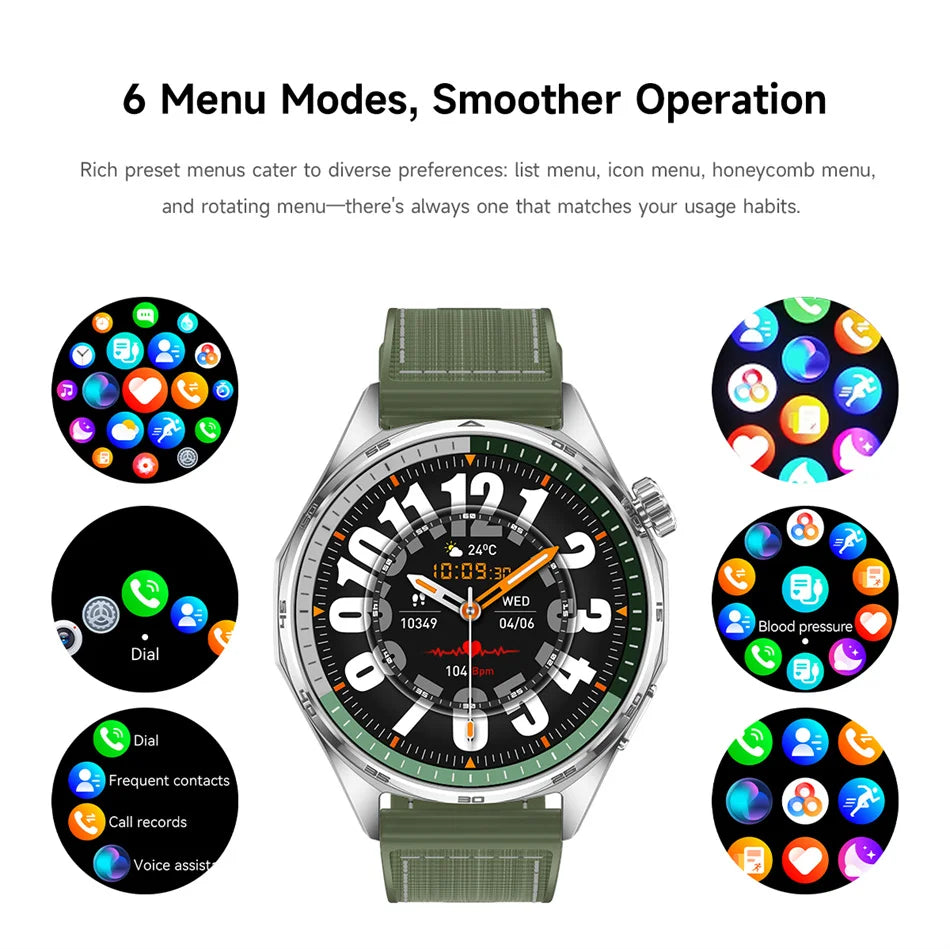 2026 New Watch 6 NFC Bluetooth Call Smart Watches Men GPS Tracking Sports Fitness IP68 Waterproof 1.53inch AMOLED Smartwatch