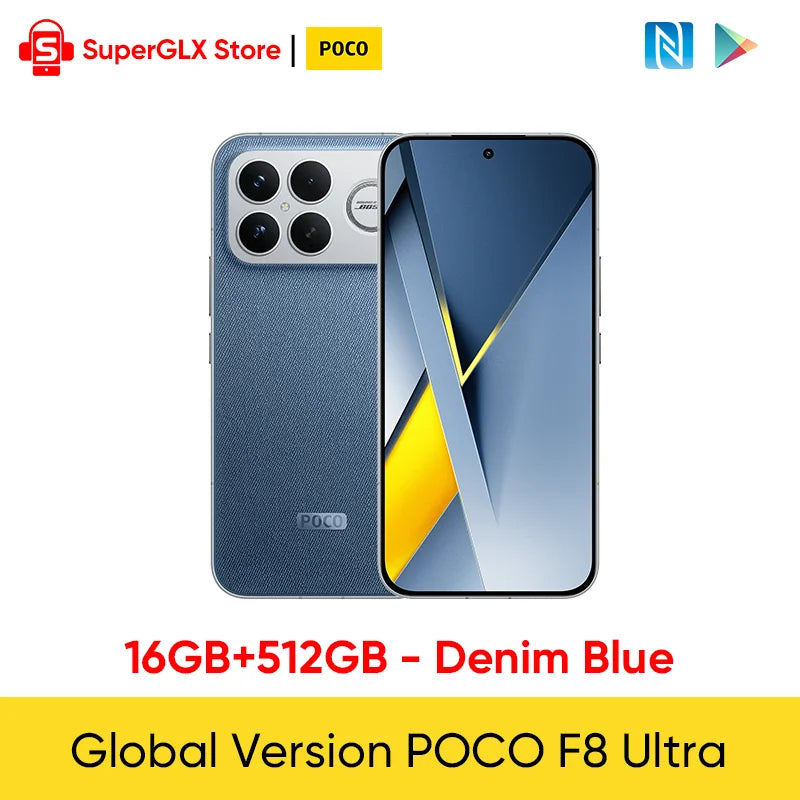 2025 New POCO F8 Ultra Global Version 5G Smartphone Snapdragon 8 Elite Gen 5 6.9