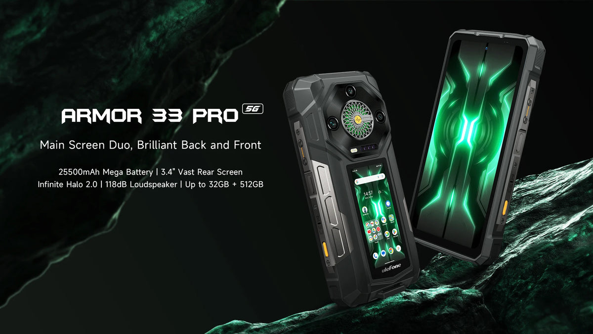 【World Premiere】Ulefone Armor 33 Pro 5G Rugged Phone 25500 mAh 512GB ROM 120Hz 6.59”3.4