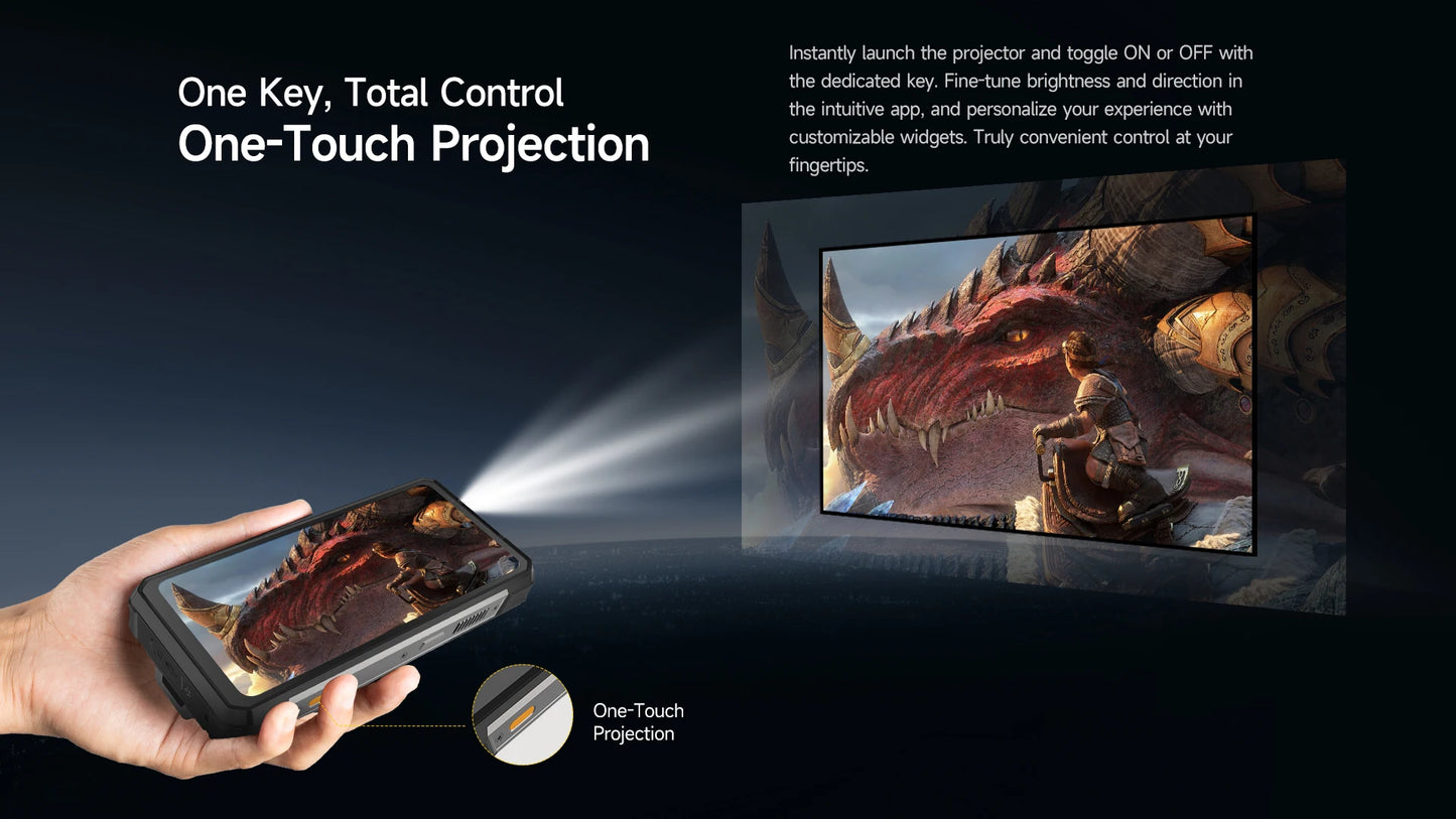 【World Premiere】Ulefone Armor 34 Pro 5G AI Rugged Phone 25500mAh Up to 32GB+512GB Built-in Projector 120Hz 6.95" NFC Smartphone