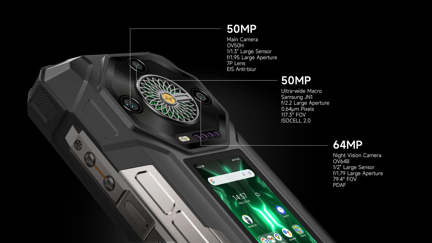 【World Premiere】Ulefone Armor 33 Pro 5G Rugged Phone 25500 mAh 512GB ROM 120Hz 6.59”3.4" Rear Screen NFC Android Smartphone