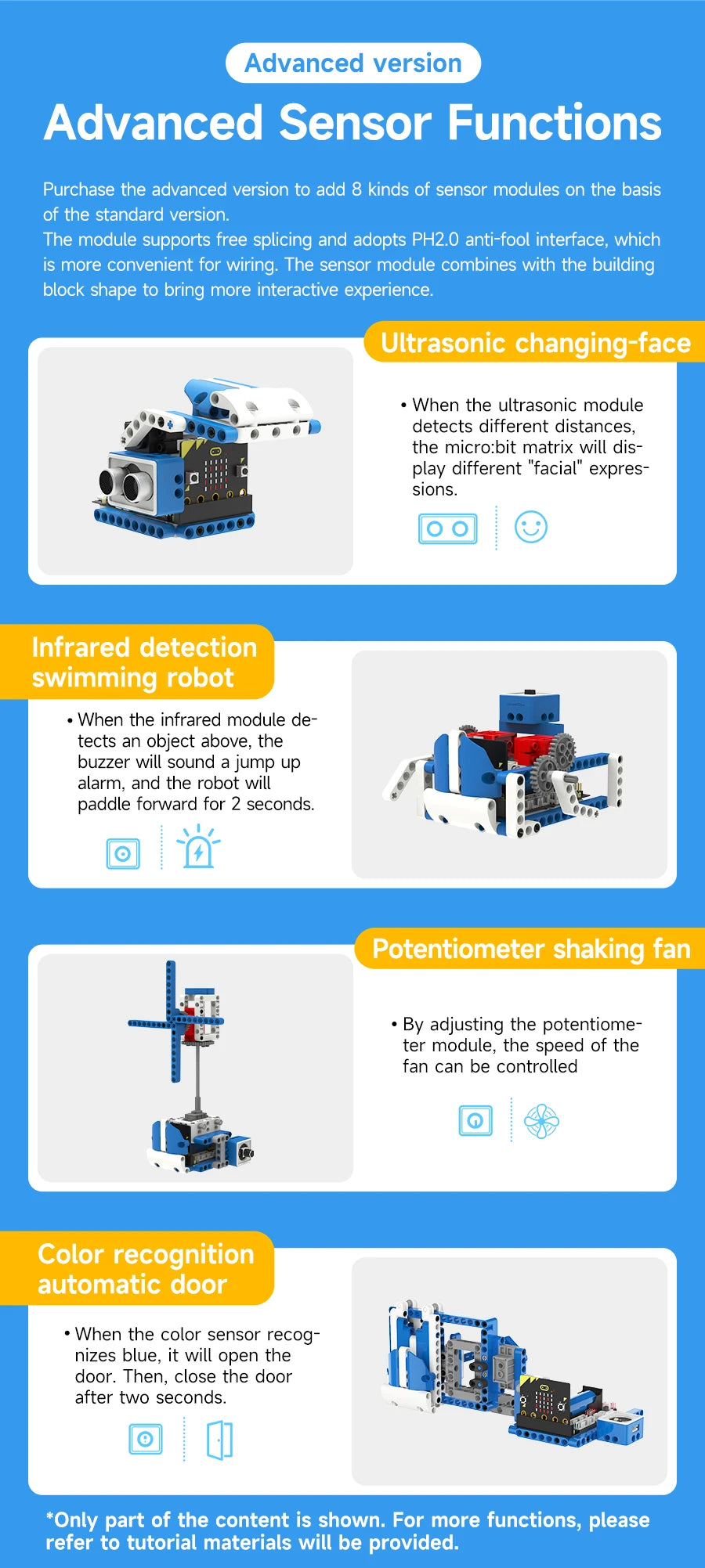 Yahboom Robot Kit Programmable 16 in 1 Building Block Kit Support Python And Makecode Programming Kids Coding for Microbit V2 V1