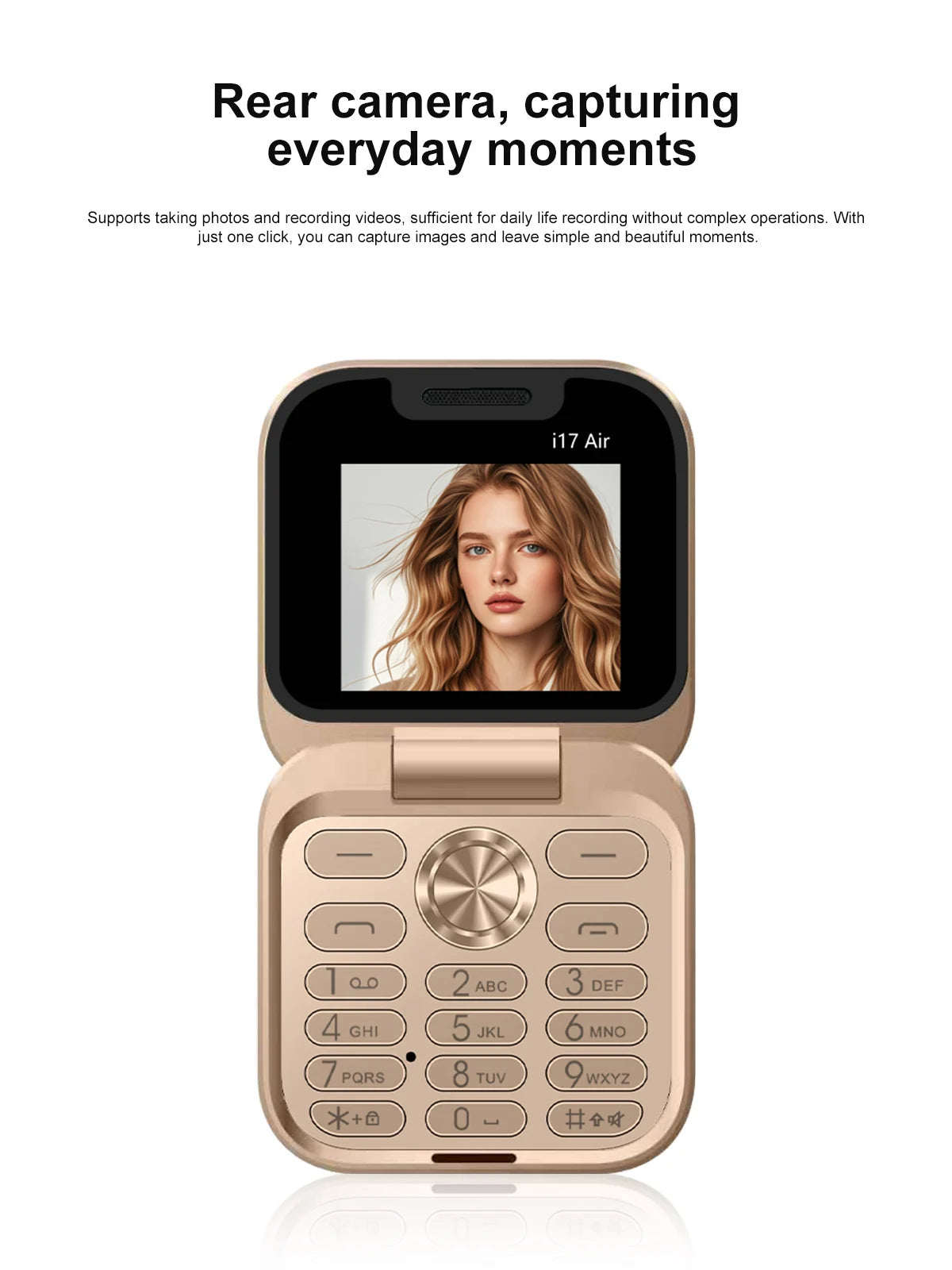 2026 New SERVO i17Air 2G Mini Foldable Mobile Phone Dual SIM Speed Dial Blacklist Flashlight Call Record Flip Cellphone FM Radio