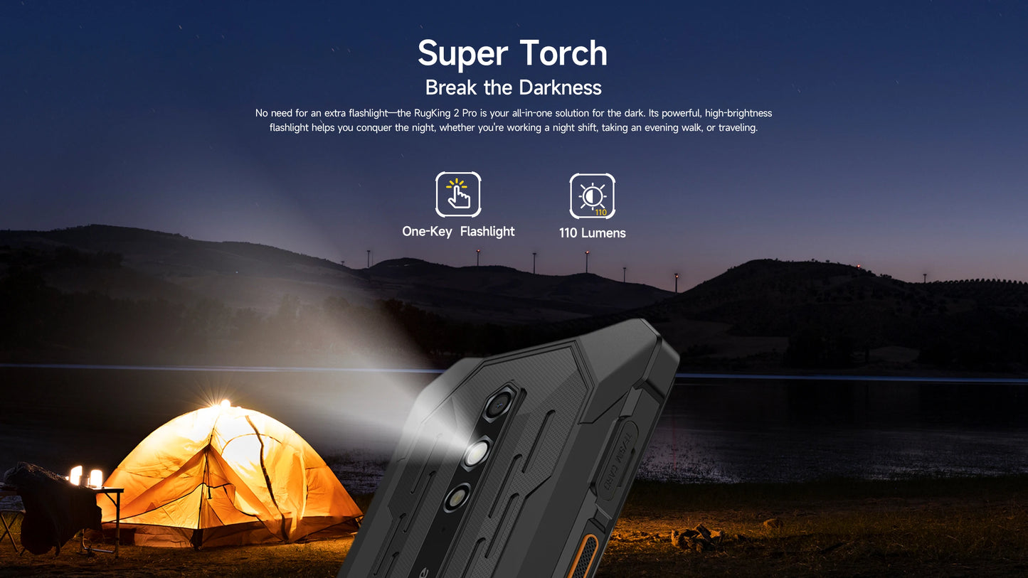 【World Premiere】Ulefone RugKing 2 Pro AI Rugged Phone Android 15 4G 128GB ROM Waterproof Smartphone NFC 5.45"4G  Global 4550mA