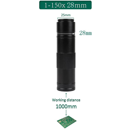 130X 150X 180X 215X zoom C Mount Lens Magnification Adjustable 0.7X~4.5X Optical Zoom Lens For HDMI USB Microscope Camera