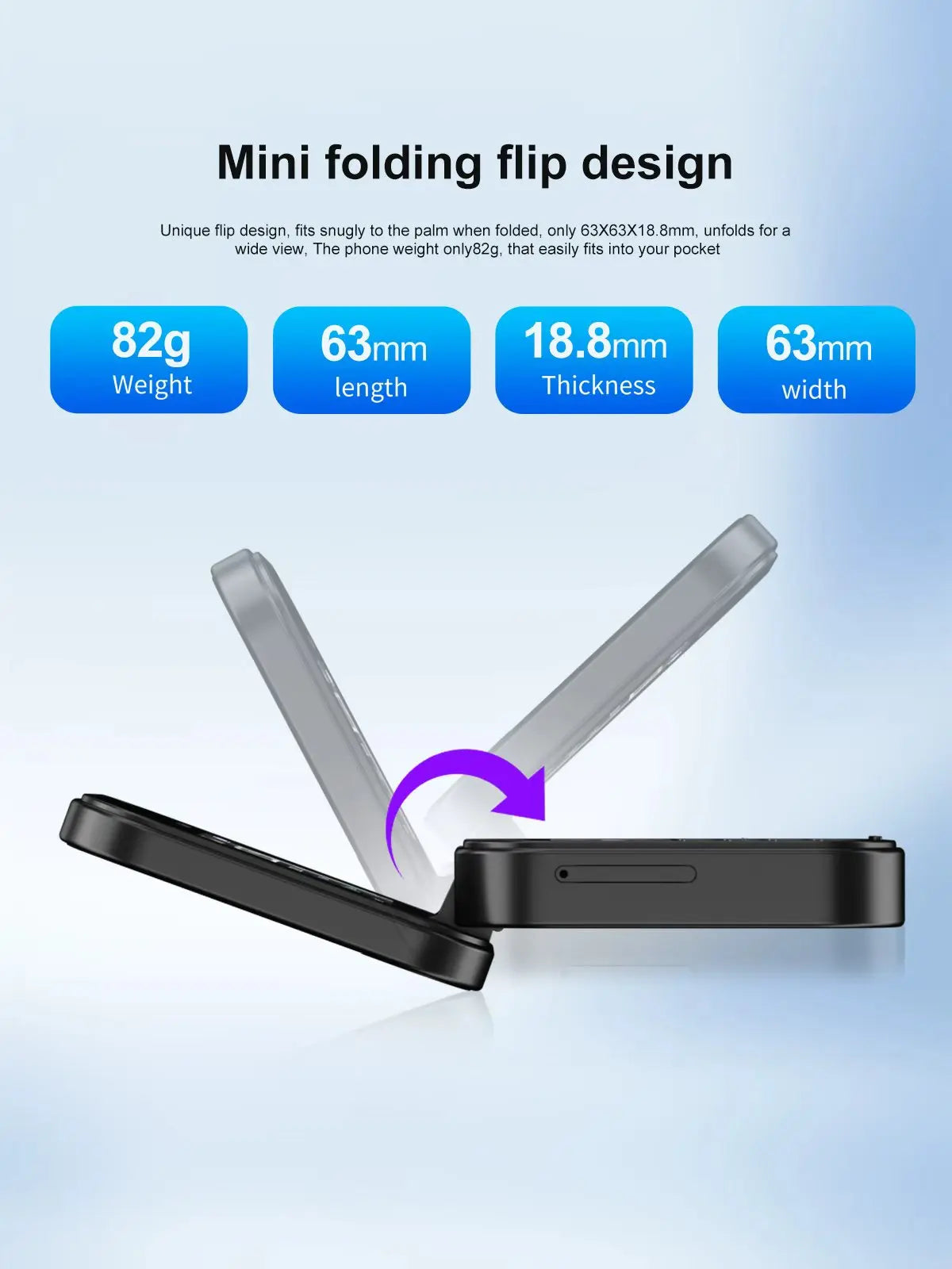 2026 New SERVO i17Air 2G Mini Foldable Mobile Phone Dual SIM Speed Dial Blacklist Flashlight Call Record Flip Cellphone FM Radio