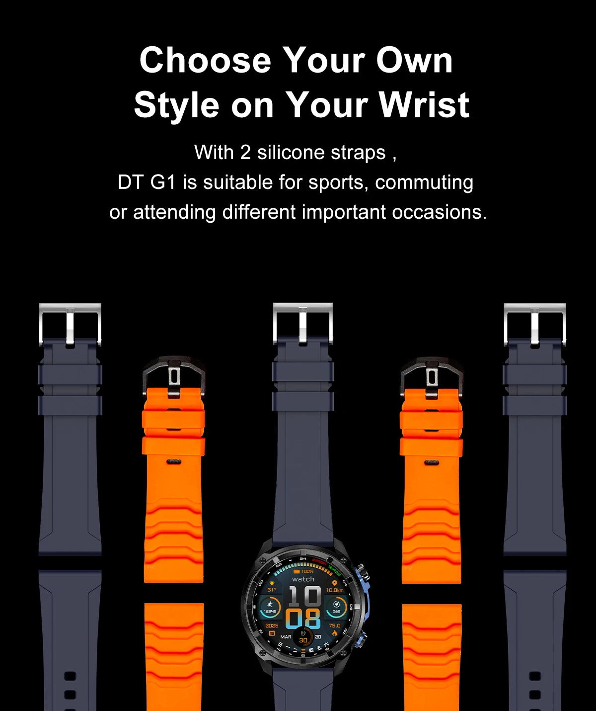 2025 New Military GPS Sports Smartwatches Men 5ATM Waterproof Fitness Tracker 4GB Memory Offline Maps 860Mah Battery Smart Watch