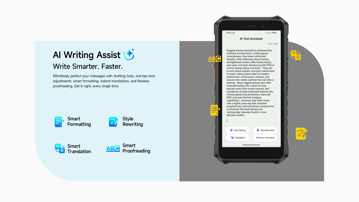 【World Premiere】Ulefone RugKing 2 Pro AI Rugged Phone Android 15 4G 128GB ROM Waterproof Smartphone NFC 5.45
