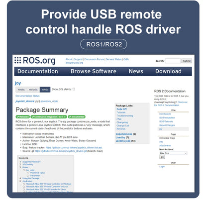 Yahboom PS2 Wired USB Wireless Game Controller Handle for ROS ROS2 Jetson Nano and Raspberry Pi Robots Kit Remote Control APP