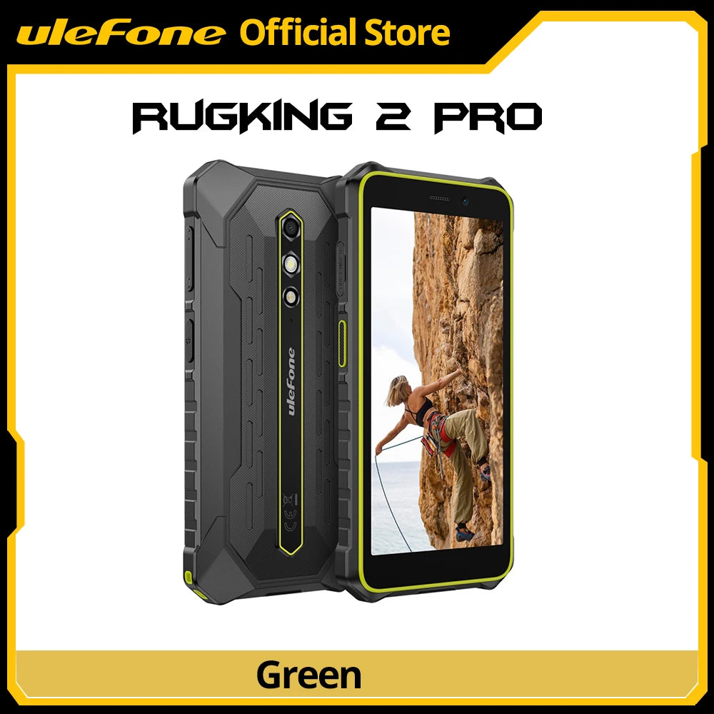 【World Premiere】Ulefone RugKing 2 Pro AI Rugged Phone Android 15 4G 128GB ROM Waterproof Smartphone NFC 5.45