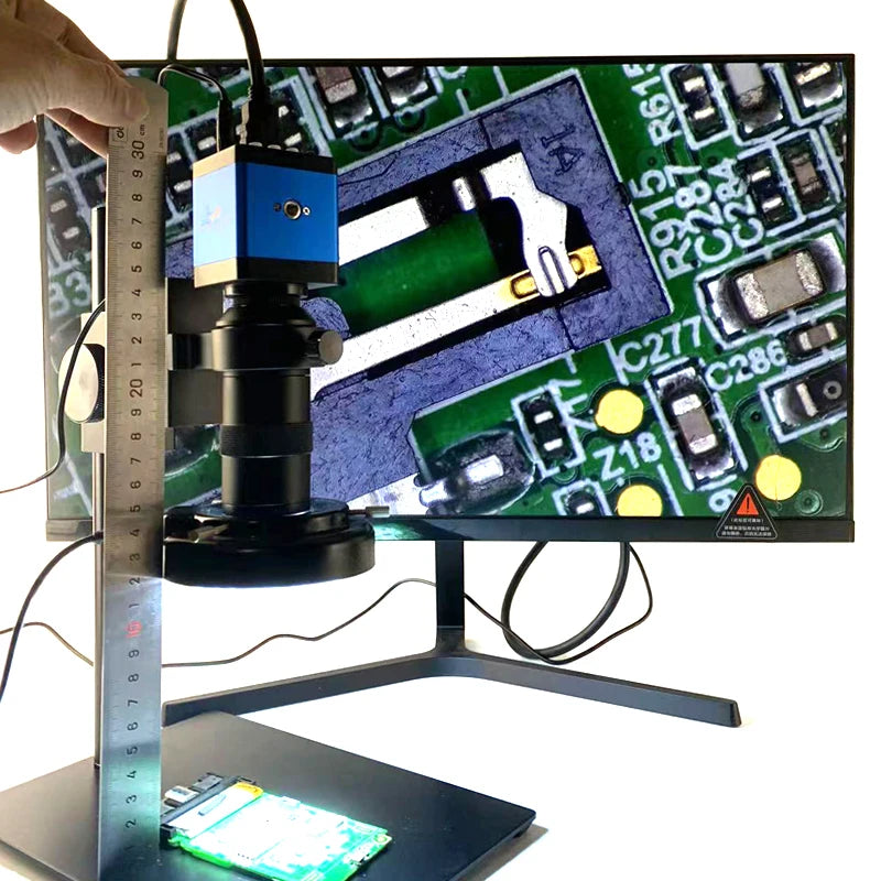 1080P HDMI VGA Digital Video Monocular Microscope Camera TF Storag130X Zoom C-Mount Lens For Phone PCB Soldering Repair Tools