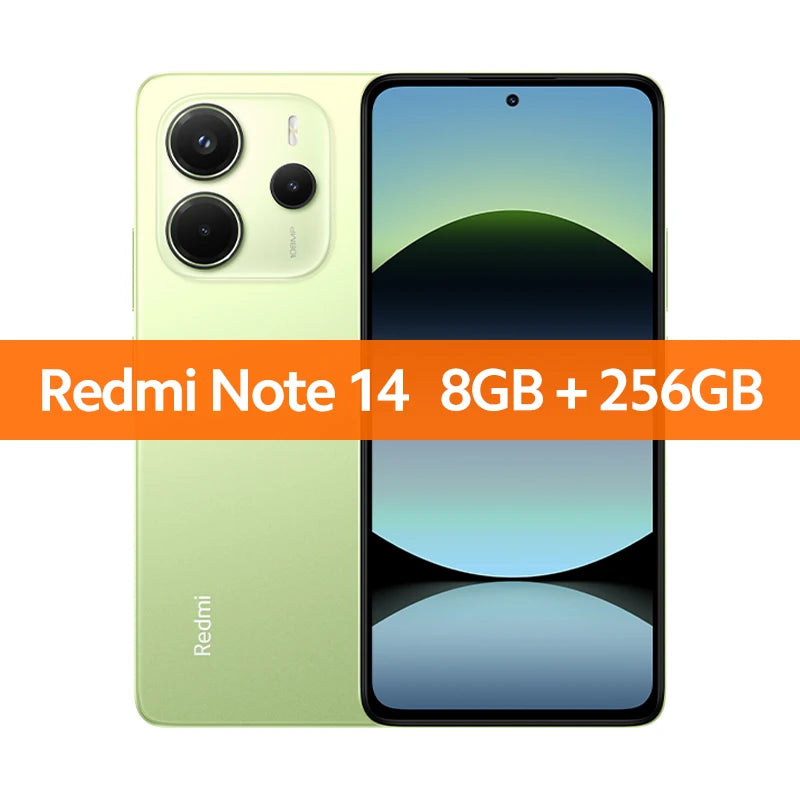 【Brand+】Global Version Xiaomi Redmi Note 14 MediaTek Helio G99-Ultra 108MP AI 5500mAh 6.67" AMOLED 120Hz Display