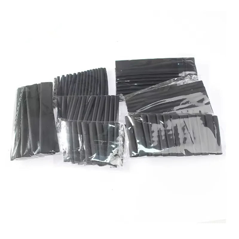 127PCS Heat-shrink Tubing Kit 2:1 black Thermoresistant Tube Electrical Connection Wire Cable Insulation Sleeving