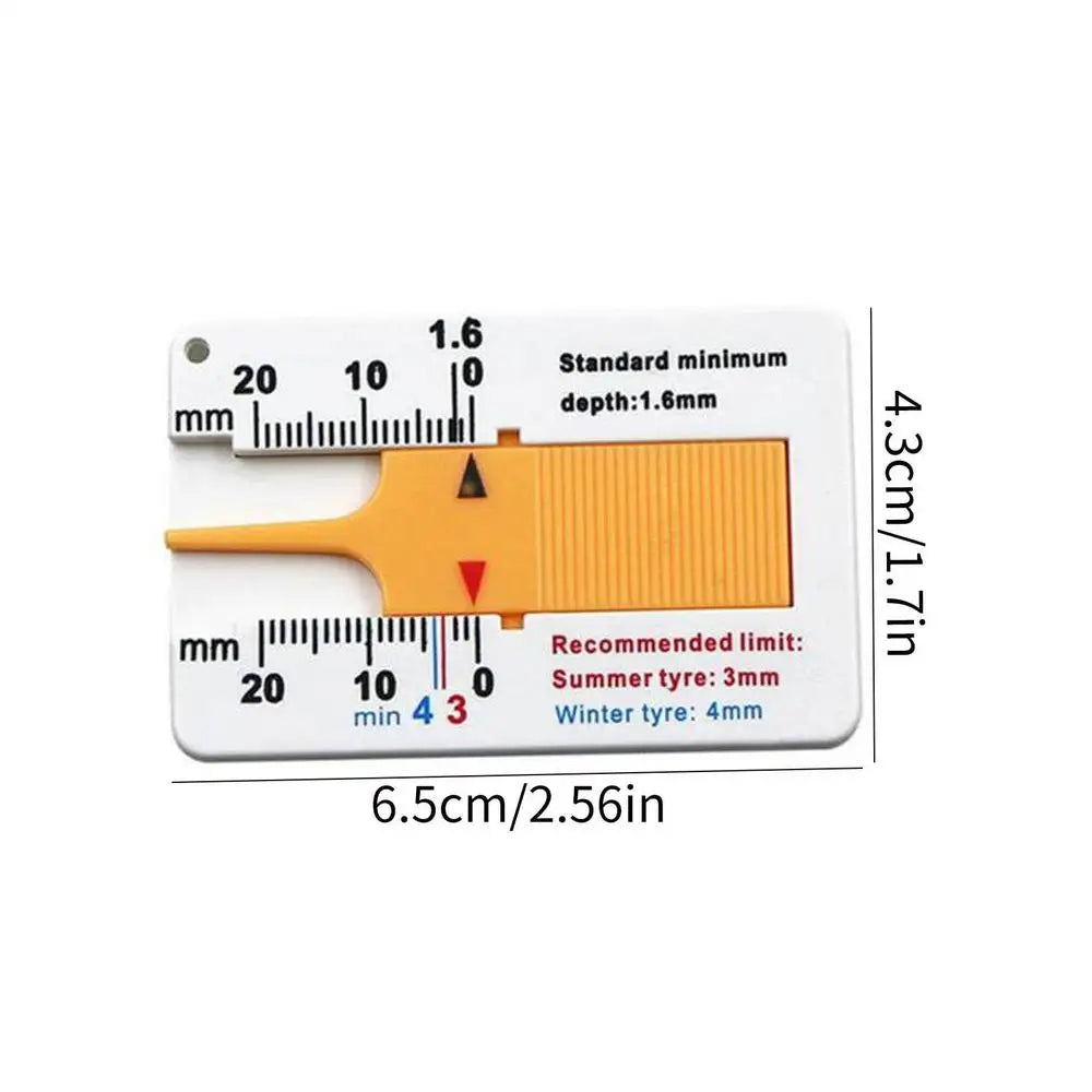 1pcs Tyre Tread Depth Depthometer Car Wheel Tread Depthometer Tread Ruler Wheel Measure Tool Plastic Measure Tools