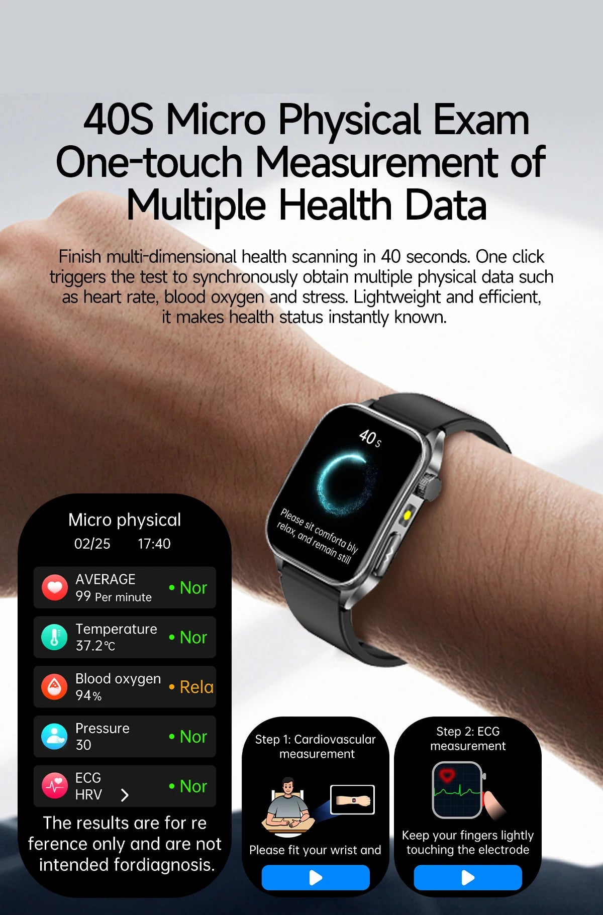 2026 New 650nm Laser Therapy Health Smartwatch Men ECG Blood Pressure Lipid Uric Acid Bluetooth Call Smart Watch For Android IOS