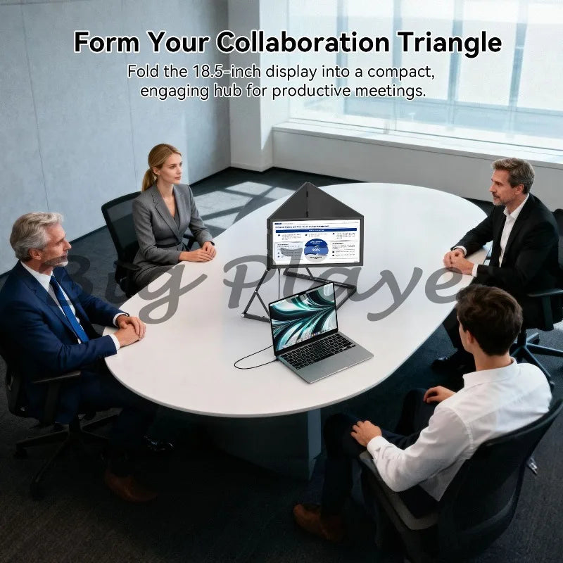 15.6-Inch TriCreate Pro Portable Monitor First-line Three-screen Notebook IPS Office Kanban Clip