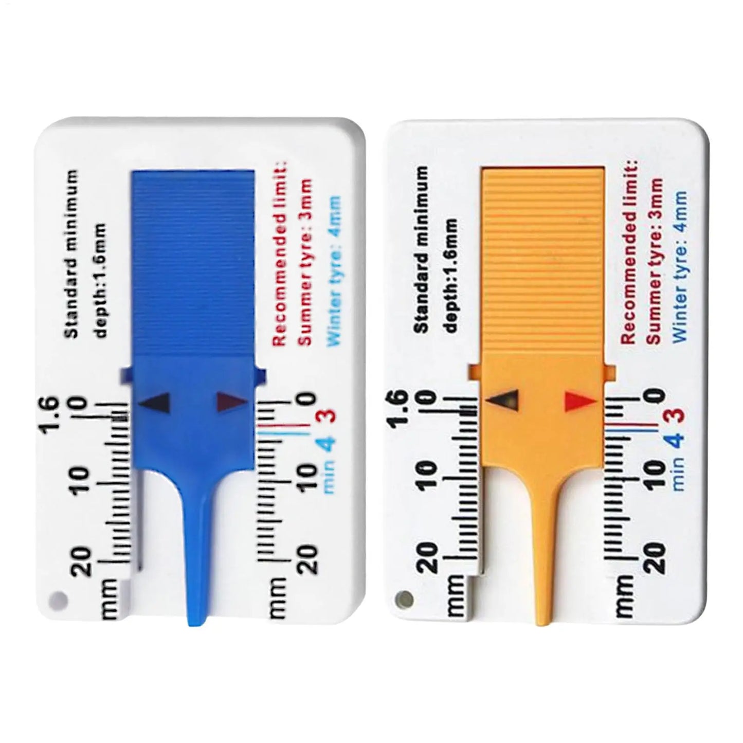 1pcs Tyre Tread Depth Depthometer Car Wheel Tread Depthometer Tread Ruler Wheel Measure Tool Plastic Measure Tools