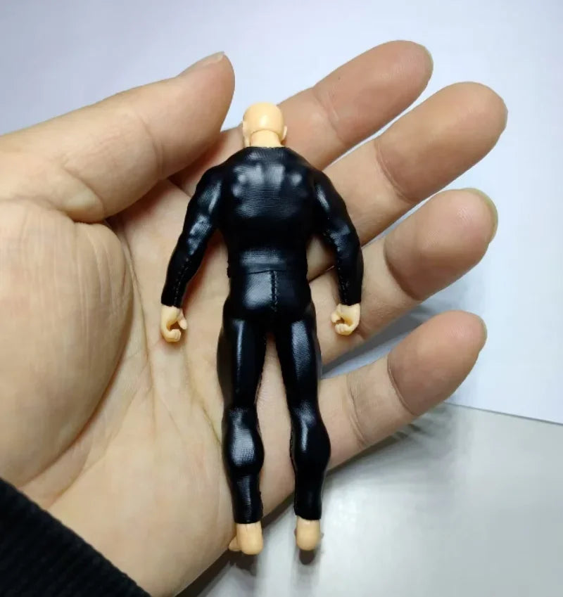 1/18 Scale Black Tight Fitting Suit Set（Top & Pants) Model for 3.75''Female&male