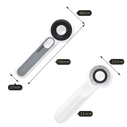 1pc Rechargeable Handheld Magnifier 3 Lighting Modes Illuminated Magnifying Glass With LED Light For Seniors Reading Repair