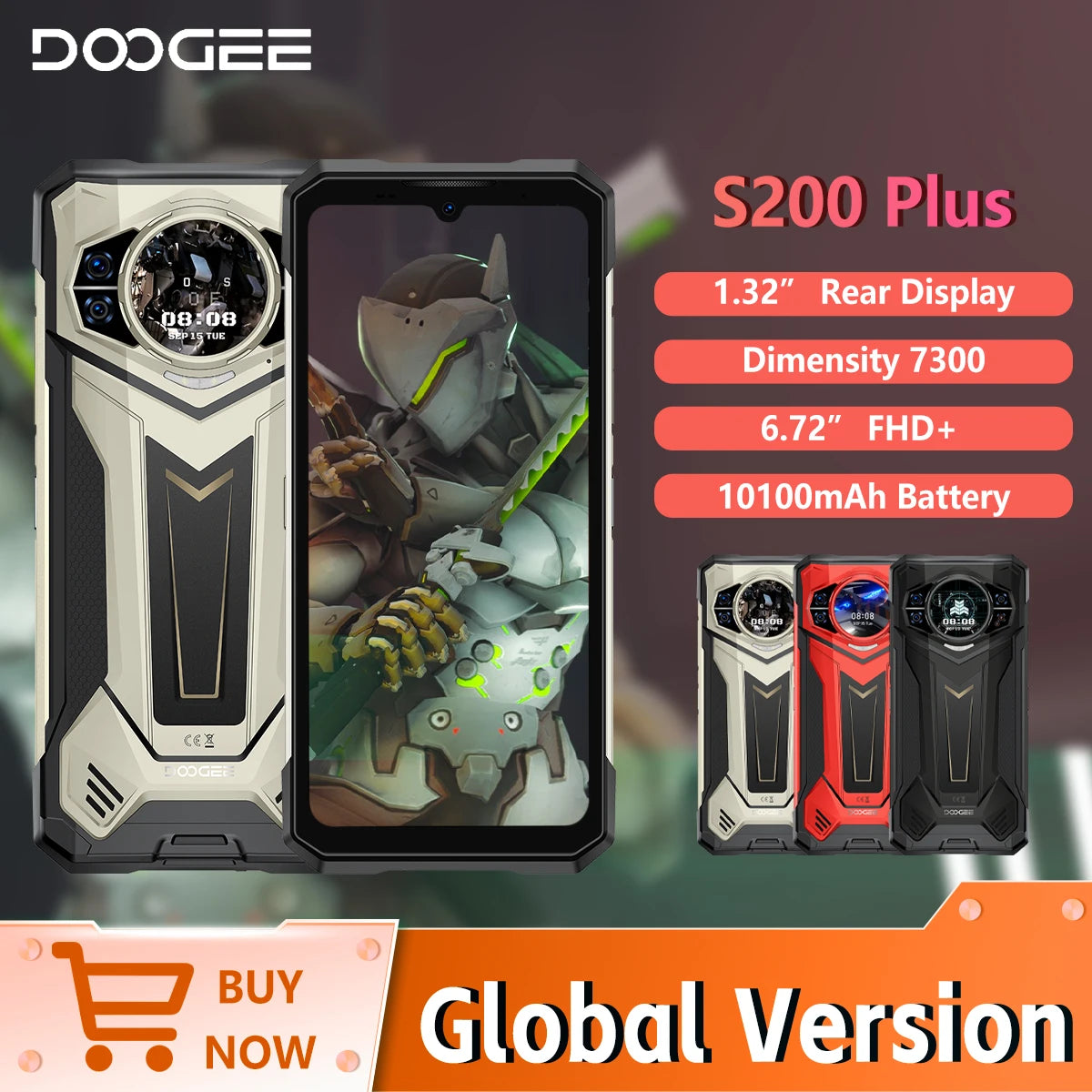 World Premiere DOOGEE S200 Plus 5G AI Rugged Phone Dimensity 7300 1.32