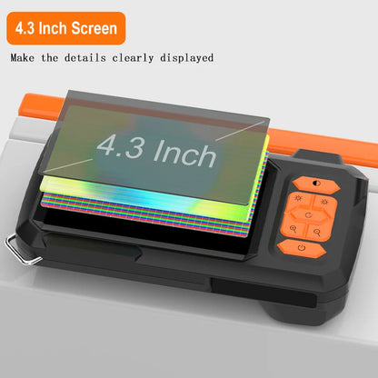 1-100m Cable Endoscope Camera With 4.3'' IPS Screen Split Design 8mm Waterproof Borescope Inspection Pipe Car Engine Sewer 2600m