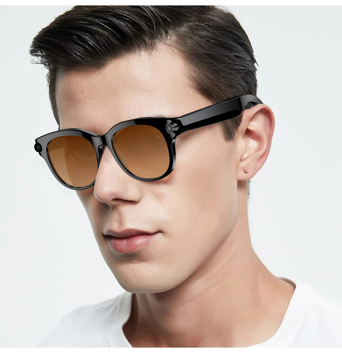 2026 AI Smart Glasses 200W HD Camera 1080P Translation AI Voice Assistant Music Playback LED Flashlight Men Women Smart Glasses