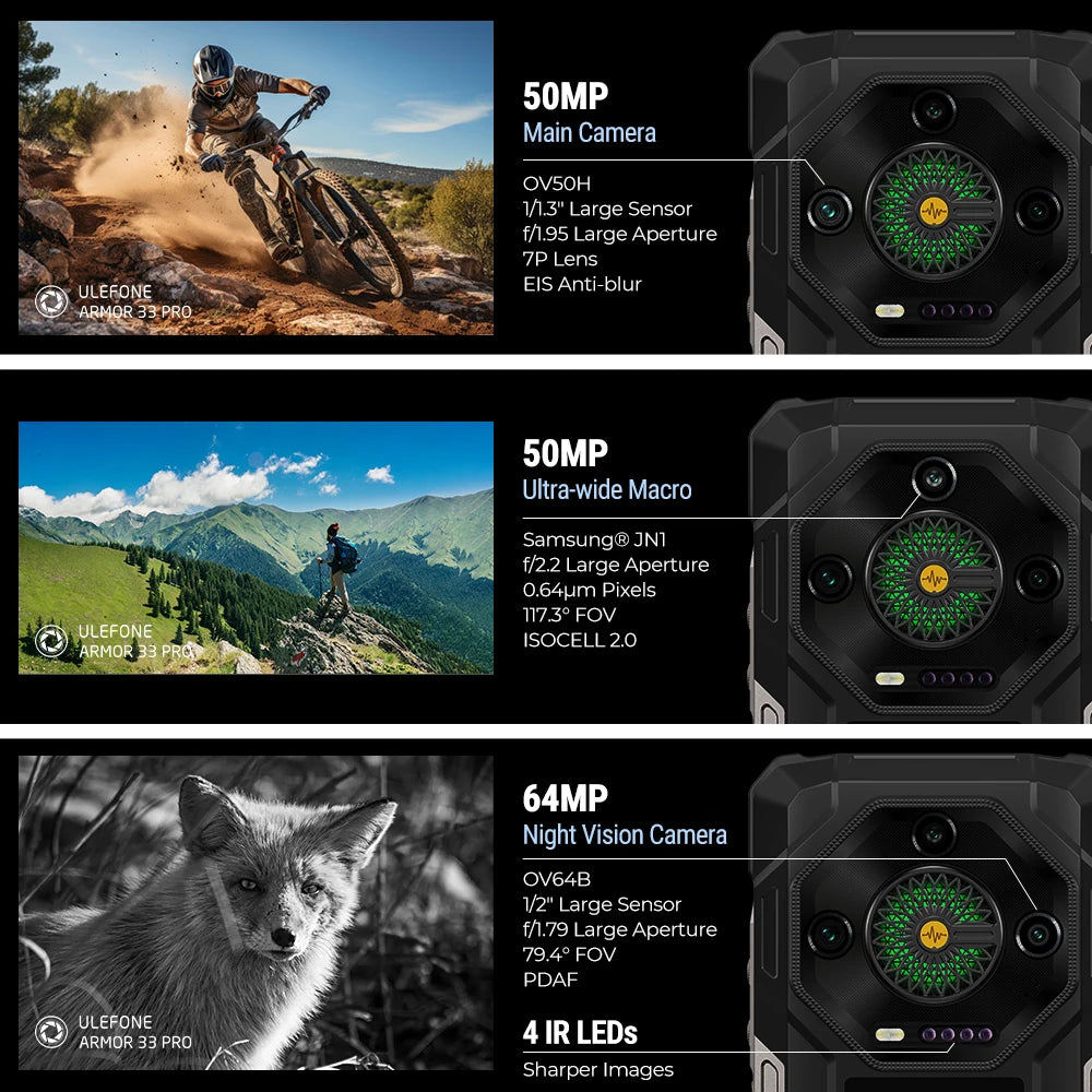 【World Premiere】Ulefone Armor 33 Pro 5G Rugged Phone 25500 mAh 512GB ROM 120Hz 6.59”3.4