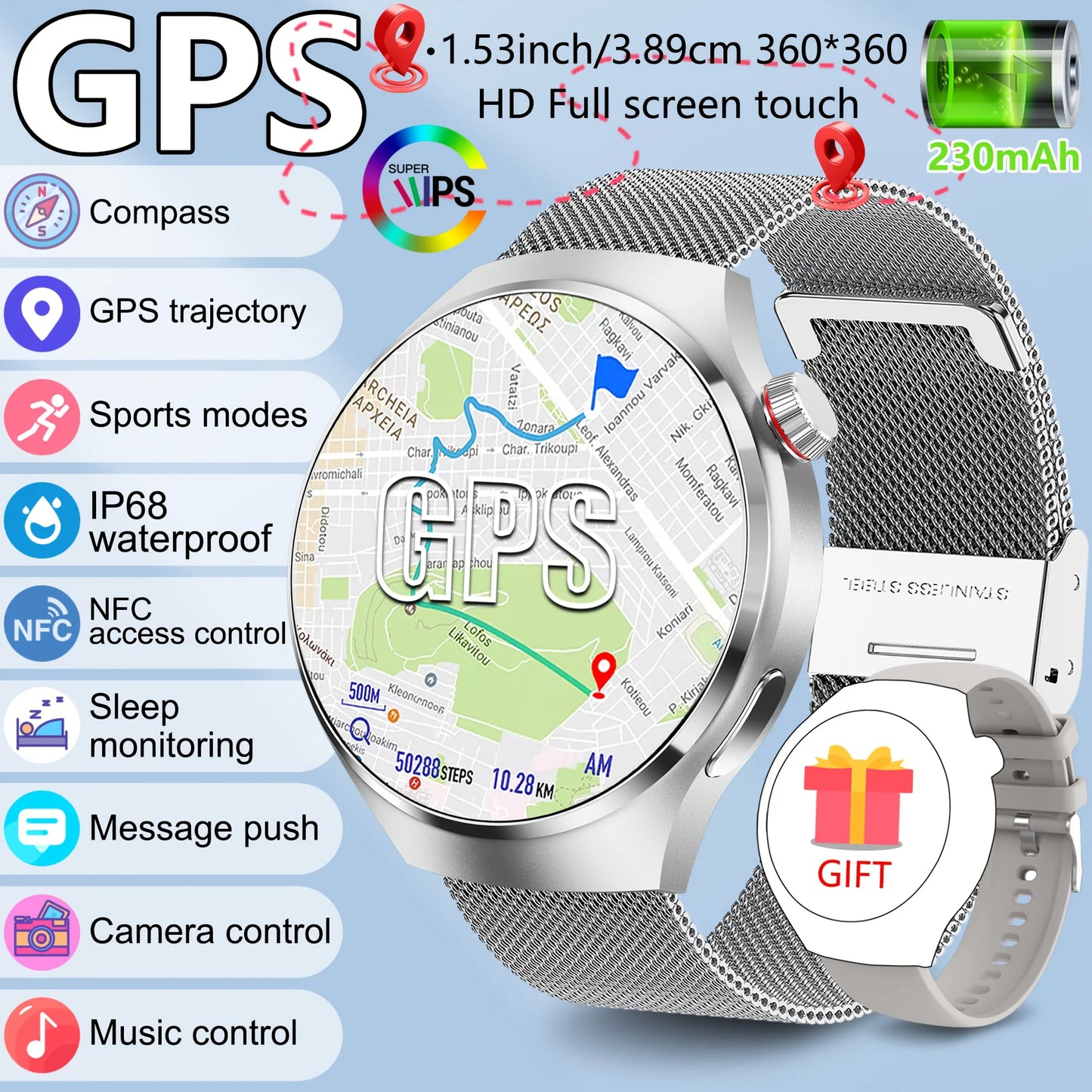 2025 New Originl Watch G5 PlUS Smart Watch 1.75"HD AMOLED Screen GPS track Heart Rate Bluetooth Call Compass Smartwatch for Men