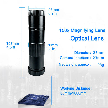 130X 150X 180X 215X zoom C Mount Lens Magnification Adjustable 0.7X~4.5X Optical Zoom Lens For HDMI USB Microscope Camera