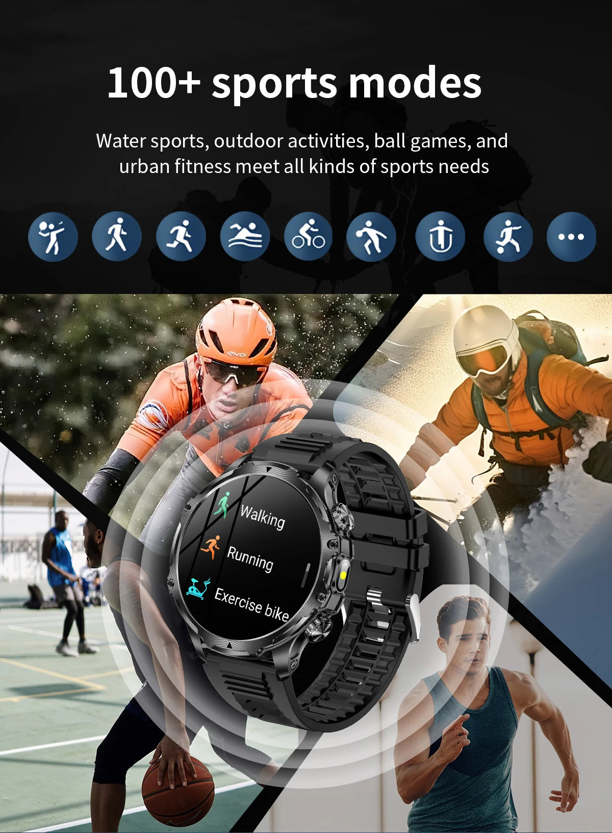 2025 New Men's Outdoor Sports Smart Watch 1.9
