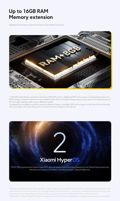 【World Premiere】POCO C85 Global Version Smartphone 128/256GB Helio G81-Ultra 6000mAh battery 6.9" display 50MP Camera 33W NFC