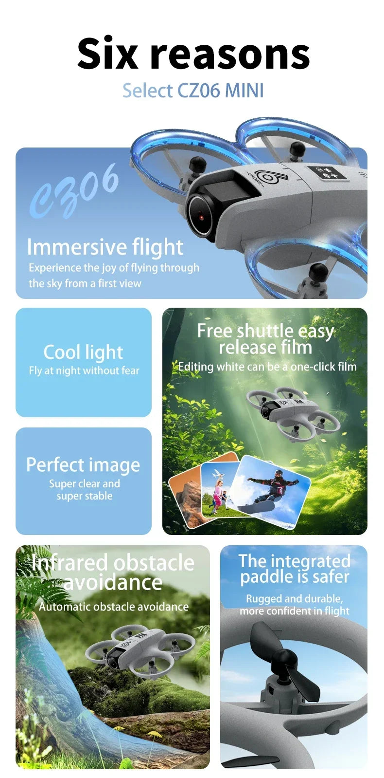 2026 CZ06 Drone 8K Professional Aerial Photography HD Cam Long Endurance Quadcopter Optical Flow Positioning Remote Control