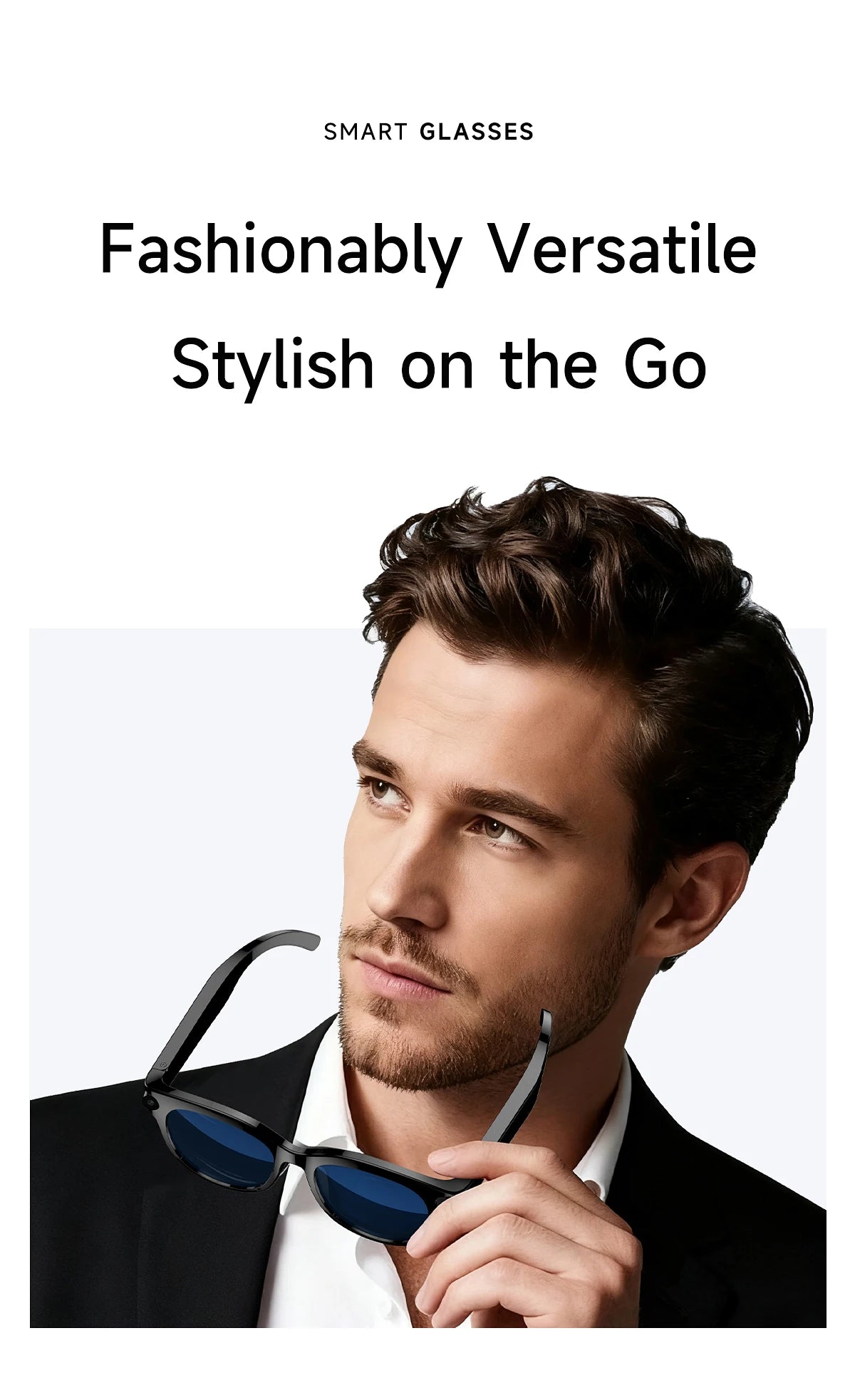 2026 AI Smart Glasses 200W HD Camera 1080P Translation AI Voice Assistant Music Playback LED Flashlight Men Women Smart Glasses