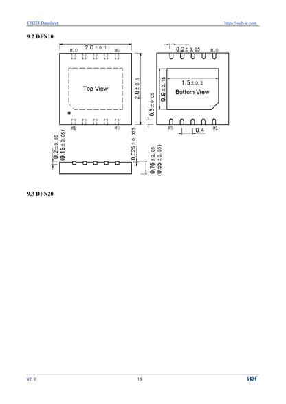 10Pcs/lot CH224 CH224A USB PD3.2 Fast Charging Protocol Receiver Chip