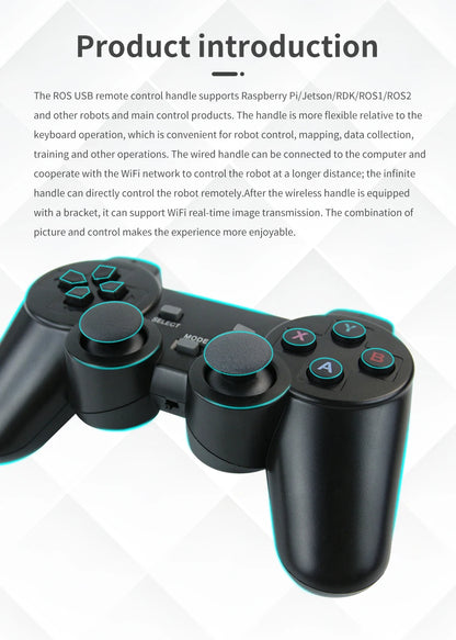 Yahboom PS2 Wired USB Wireless Game Controller Handle for ROS ROS2 Jetson Nano and Raspberry Pi Robots Kit Remote Control APP