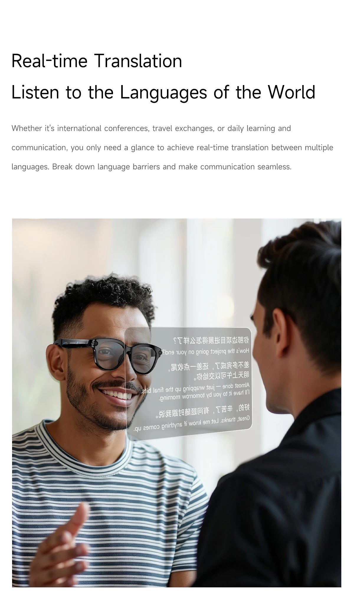 2026 AI Smart Glasses 200W HD Camera 1080P Translation AI Voice Assistant Music Playback LED Flashlight Men Women Smart Glasses