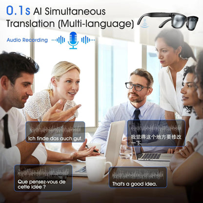 World Premiere 2026 New AI Shooting Glasses 4K HD 800W Pixels Camera Bluetooth Call Voice Assistant AI Translation Smart Glasses