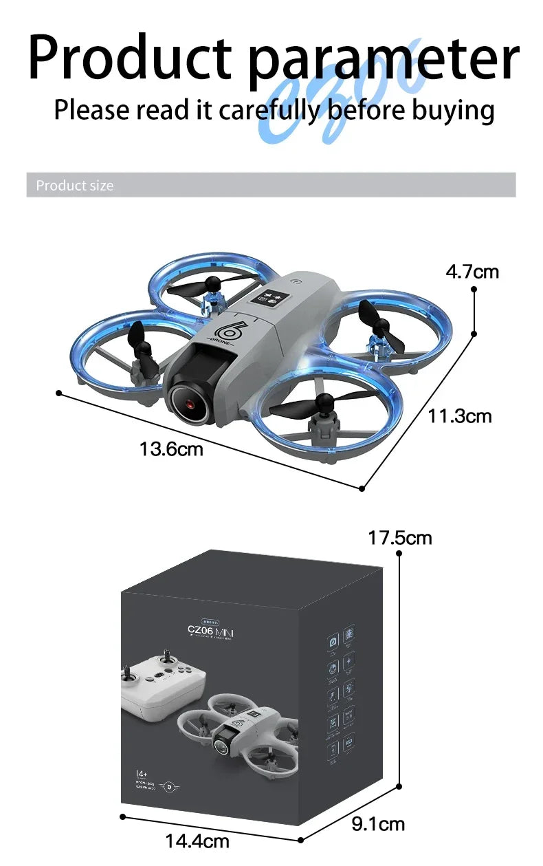 2026 CZ06 Drone 8K Professional Aerial Photography HD Cam Long Endurance Quadcopter Optical Flow Positioning Remote Control