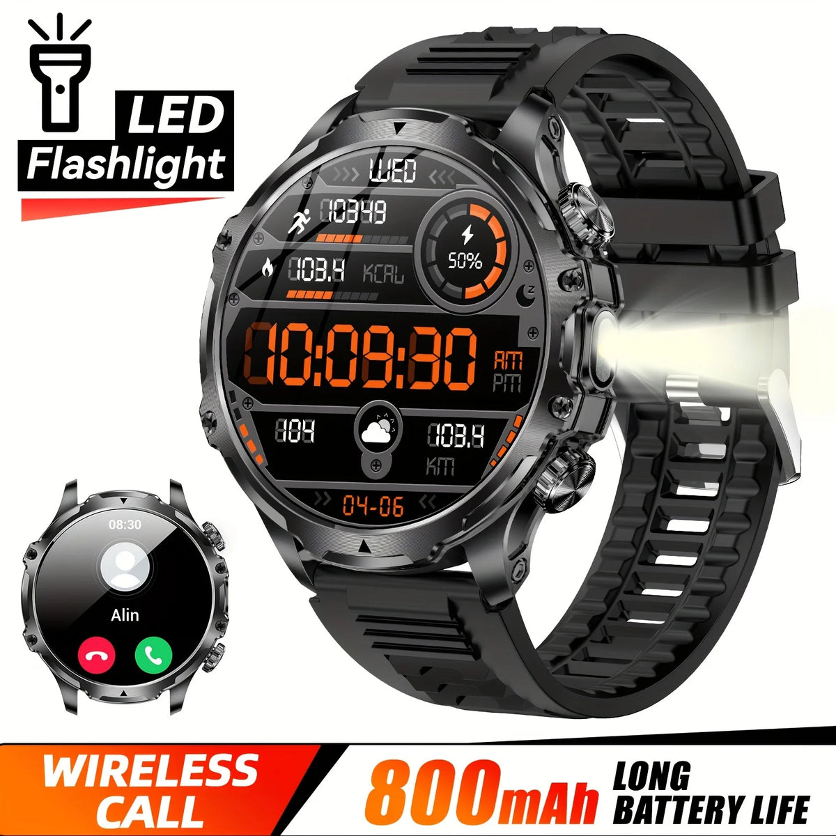 2025 New Men's Outdoor Sports Smart Watch 1.9