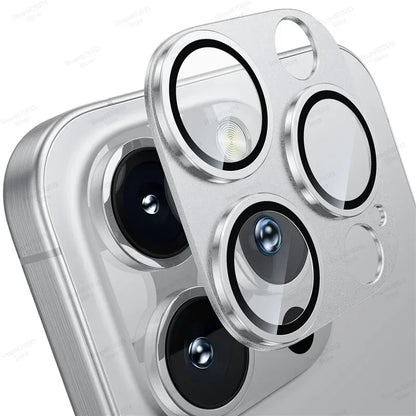 1Pcs Camera Protection Glass For IPhone 16 15 14 13 Pro Max Mini Lens Cover Glass For IPhone 15 14 16 Plus Lens Metal Ring Film