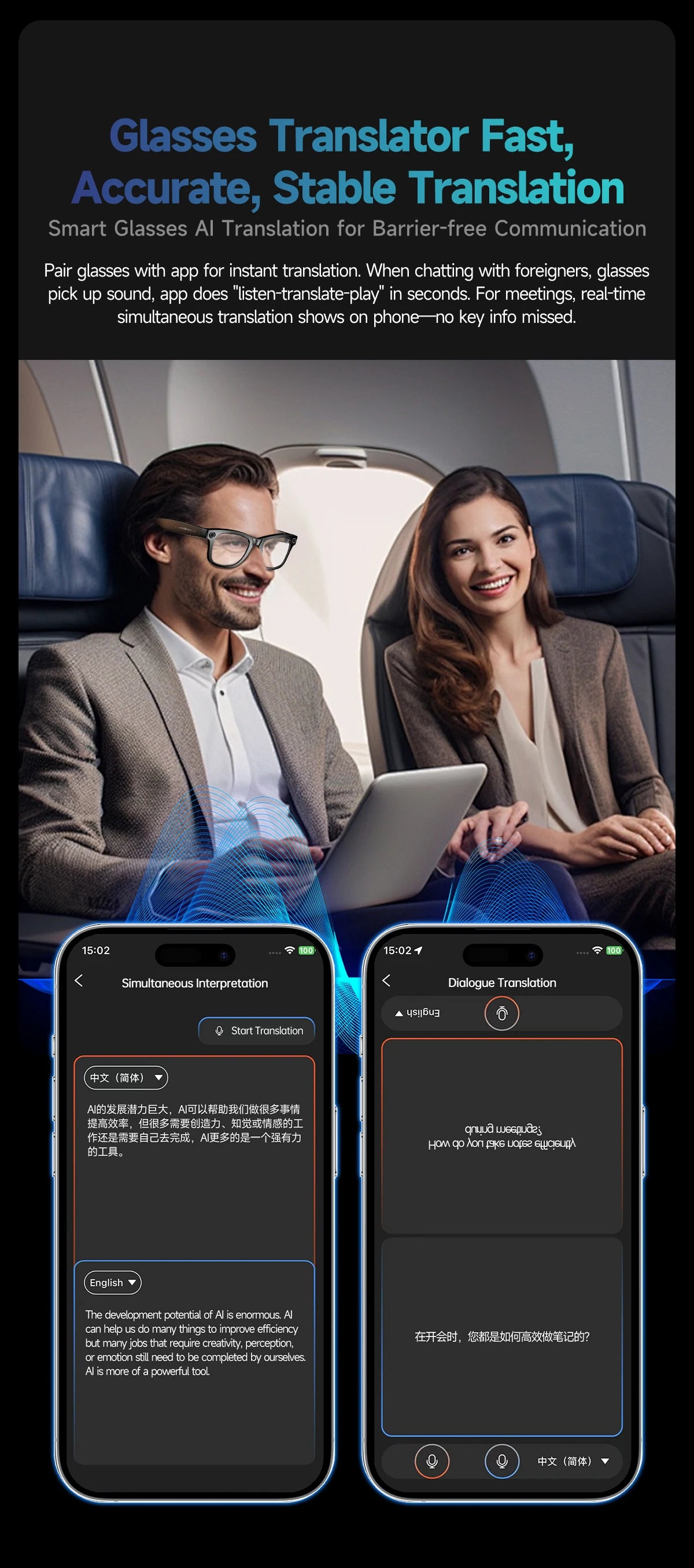 World Premiere 2026 New AI Shooting Glasses 4K HD 800W Pixels Camera Bluetooth Call Voice Assistant AI Translation Smart Glasses