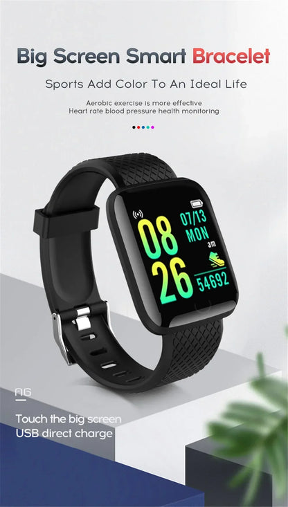 116plus Smart Watch Men Women Bluetooth Connected Phone Music Fitness Multifunctional Sports Bracelet Sleep Monitor Smartwatchs
