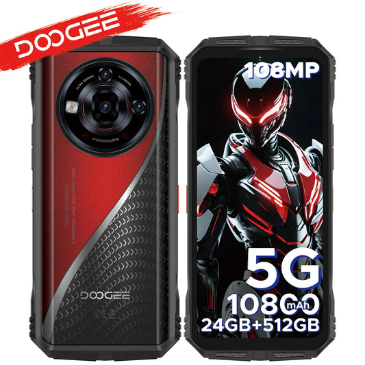 【Brand+】Doogee S118 Pro 5g Rugged Phone Dimensity 7050 6.6'' Fhd 120Hz 8Gb Ram 512Gb Rom 10800Mah Battery Cell Phone Nfc